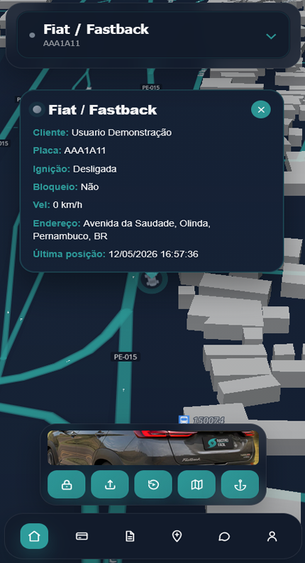 App RastroFácil no celular
